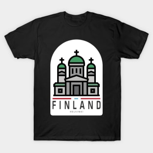 Finland Travel Art Sticker T-Shirt